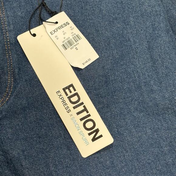 Express Edition x Simon Spurr NWT True Straight Super High Rise Jeans - size 12 - Picture 4 of 11